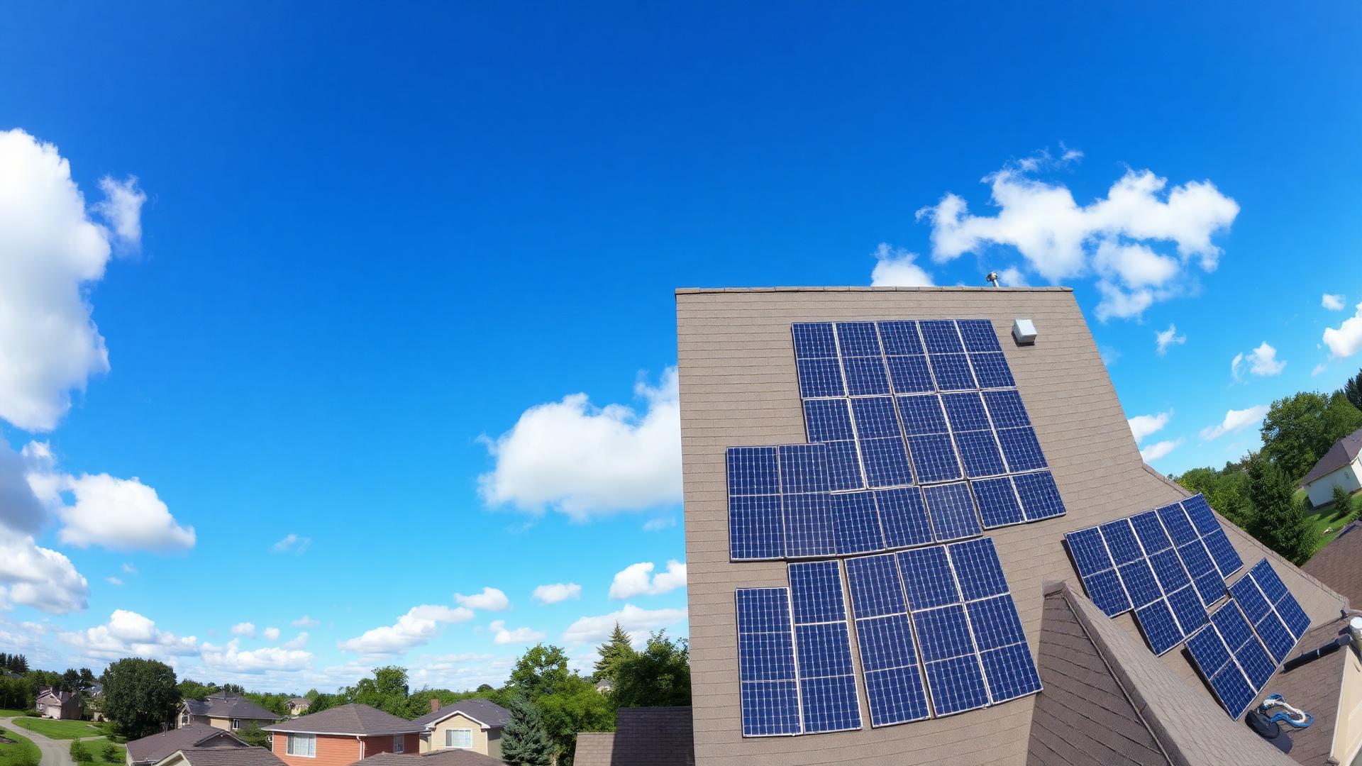 Residential rooftop solar installation