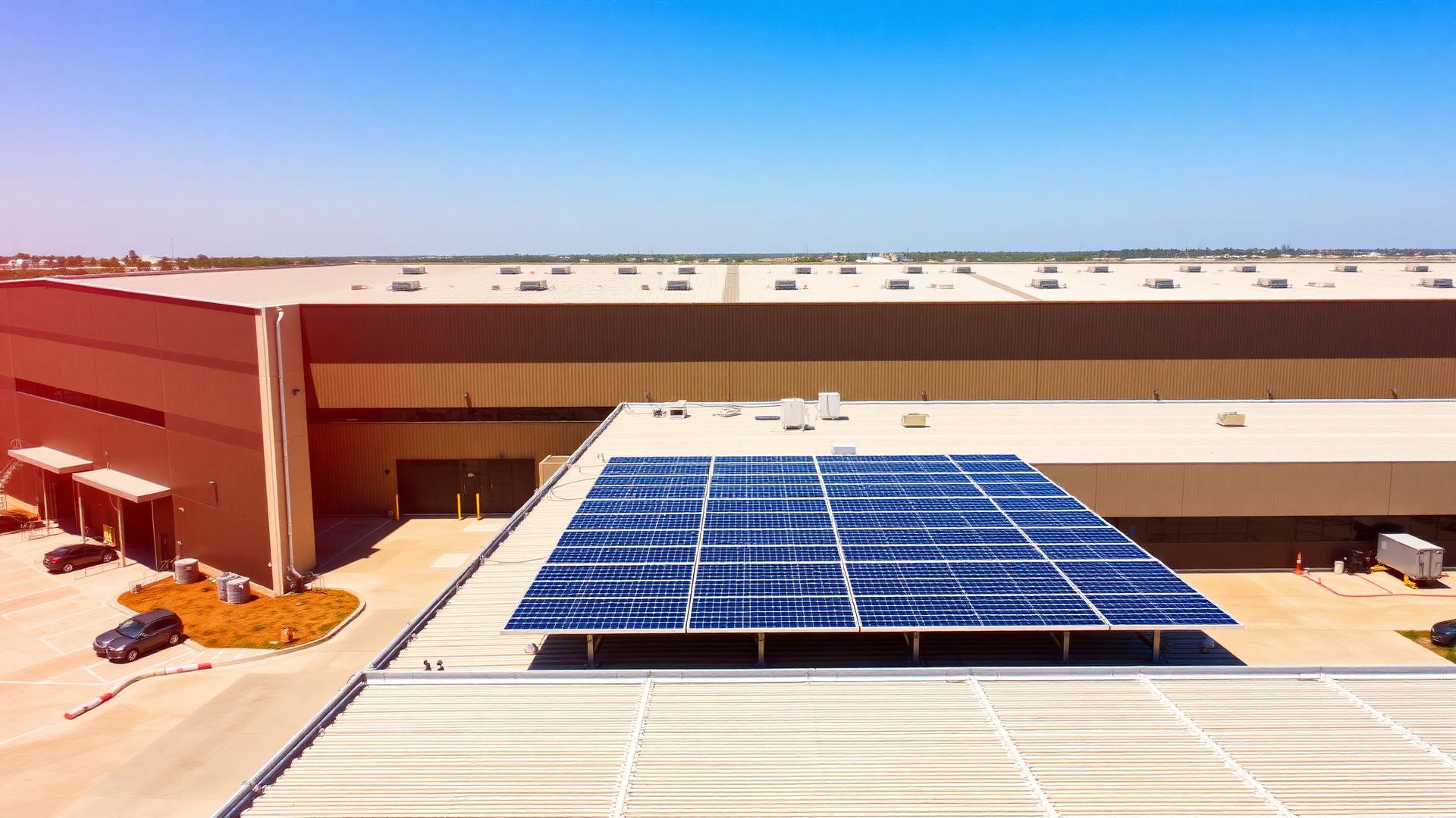 Commercial warehouse solar array