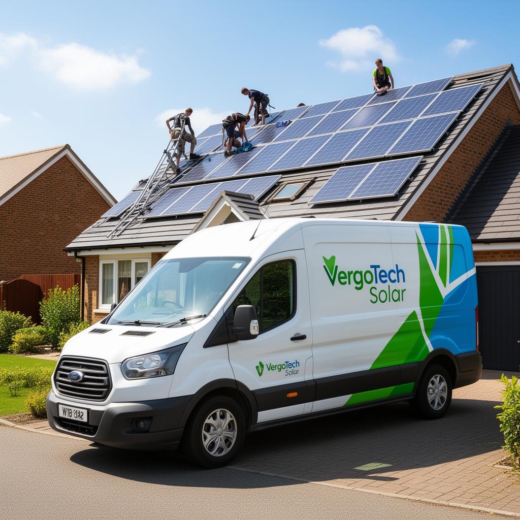 VergoTech Solar company van at Dawson House London office